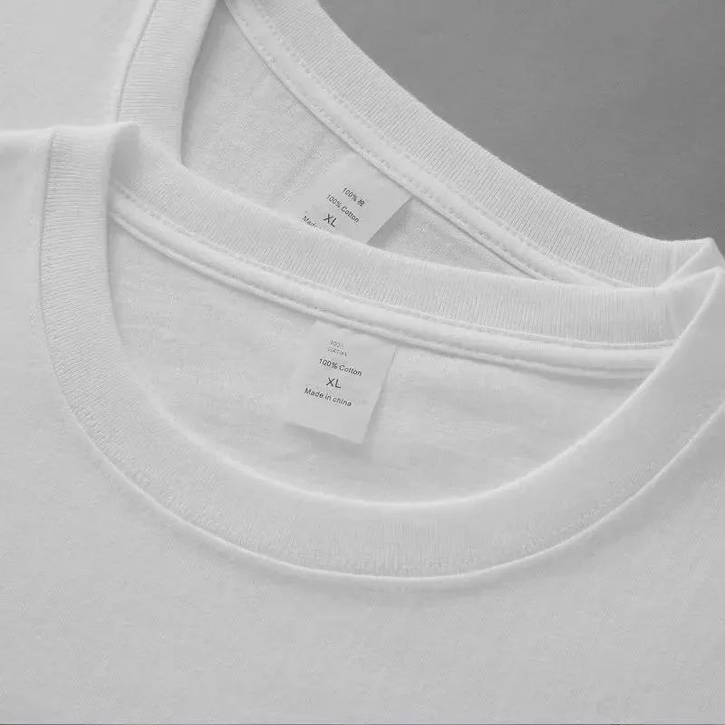 Męski T-shirt bawełniany w stylu koreańskim, luźny, jednolity kolor, z okrągłym dekoltem