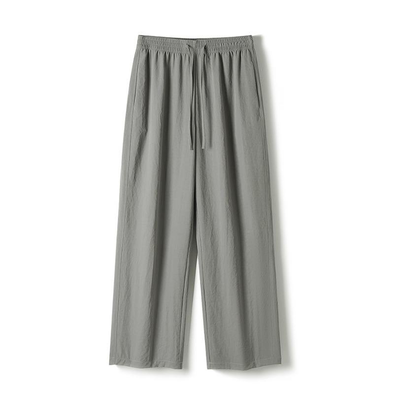 

Spring and Autumn Milk Leather Yamamoto Straight Overalls Texture Lazy Style Thin Loose and Skinny Casual Wide Leg Bubble Pants M