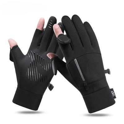 KoKossi Touchscreen Windproof Sports Gloves Winter Waterproof Flip Open Two Finger Gloves Non-slip Warm Cycling Men Women Gloves