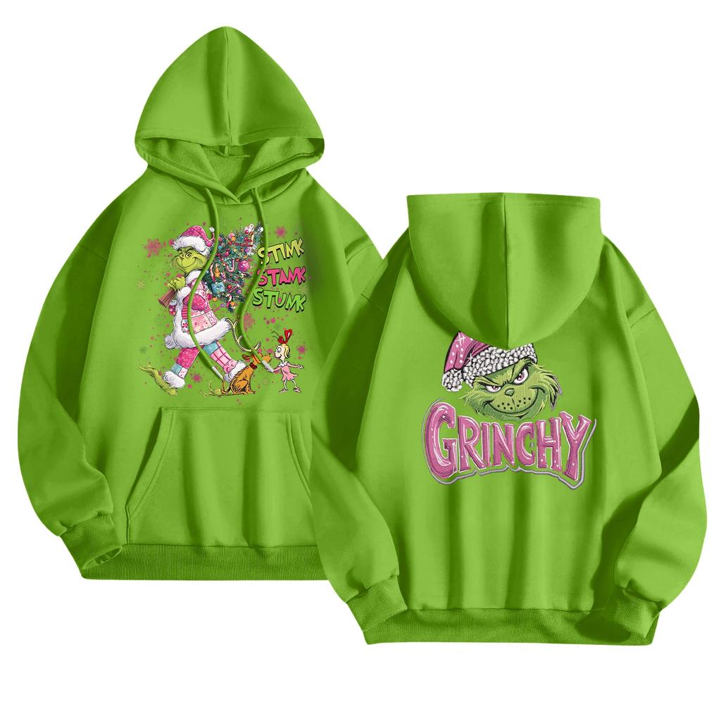 Women's Fashionable Casual Long-Sleeved Hooded Printed Sweatshirt