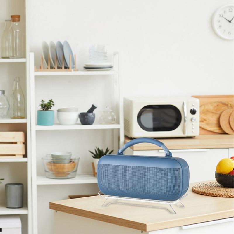 Lautsprecherständer Halter Stilvolle Acryl-Aufbewahrungsbasis mit rutschfesten Füßen für die Schreibtischplatzierung