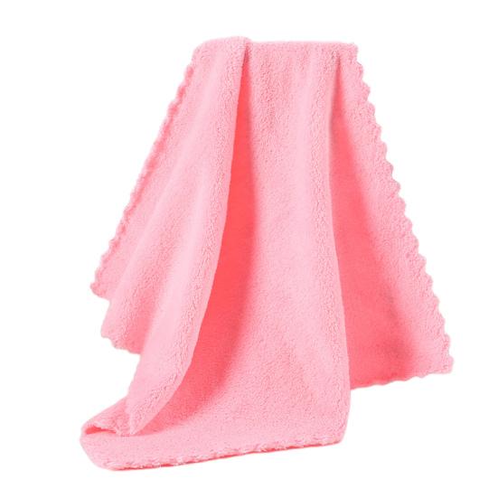 2ks Jednobarevné jednobarevné ručníky z korálového rouna s pohlcováním vody pro novorozence