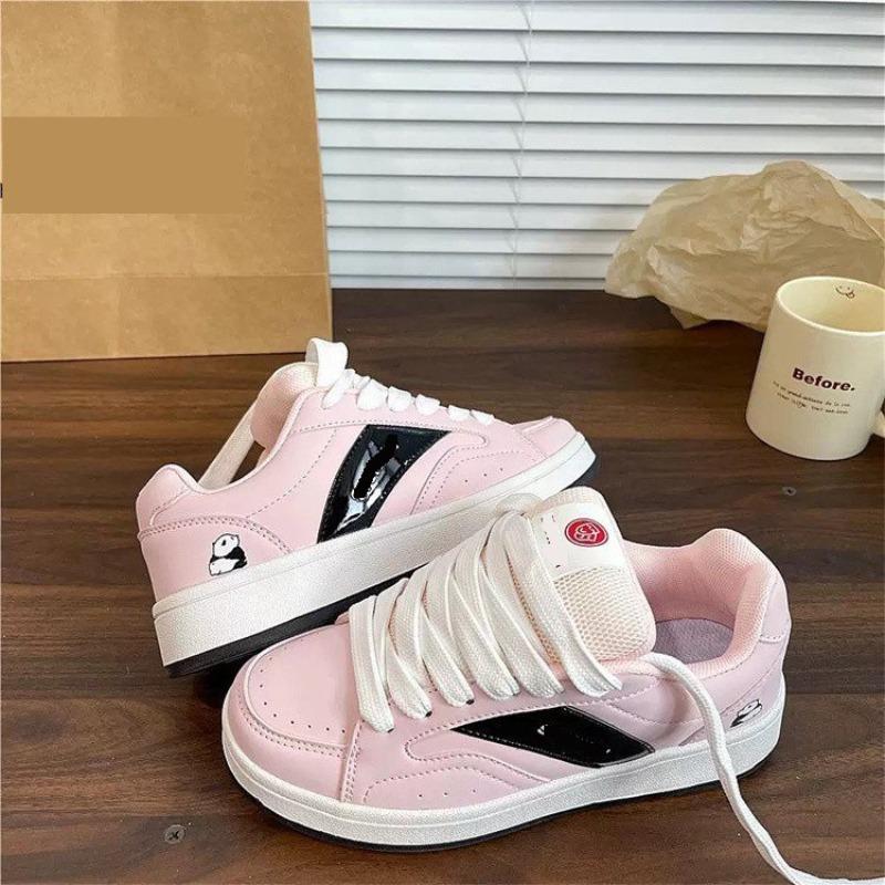 Niche Cherry Blossom Powder Bread Shoes Women's Shoes Versatile Student Leisure Sports Board Shoes Autumn New
