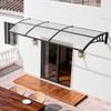 Awnings for Door Entrance, 38 X 117 In, Exterior Front Door Window Awnings with Drainage & ABS Bracket, Rain Snow Sun Protection, Overhang