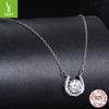 Shining One-Carat Mozzarella Diamond Necklace, Simple Horseshoe 925 Sterling Silver Premium Collarbone Chain
