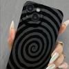 Creative Spiral Pattern Graphic Phone Case For iPhone 16 15 14 13 12 11 X XR XS SE2 SE 8 7 Plus Pro Max Mini Silicone Back Cover