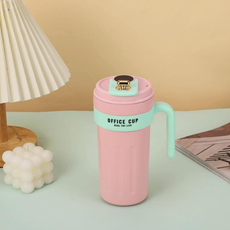 316 Stainless Steel Smart Vacuum Cup Car Men's and Women's Coffee Cup with Handle Student Portable Cup Gift