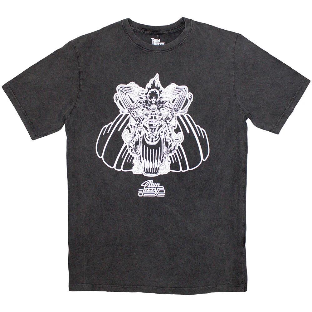 Thin Lizzy Unisex Stone Wash T-Shirt: Rocker (Small) S