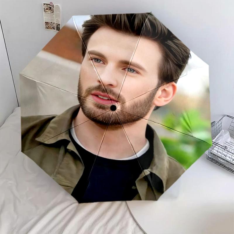 Chris Evans Automatic Umbrella - Suitable Travel Outdoor Portable Umbrella Birthday Gift Daily Essentials