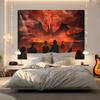 Stranger Things Sci-Fi Horror Retro 80s Design Tapestry Wall Hanging Banner Background Backdrops Living Room Bedroom Party Decor