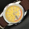 5 AUTOMATIC VINTAGE REFURBISHED JAPAN MENS YELLOW DIAL WATCH A445692-1