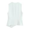 TAOP&ZA Women's Spring/Summer V-Neck Asymmetric Sleeveless Casual Vest
