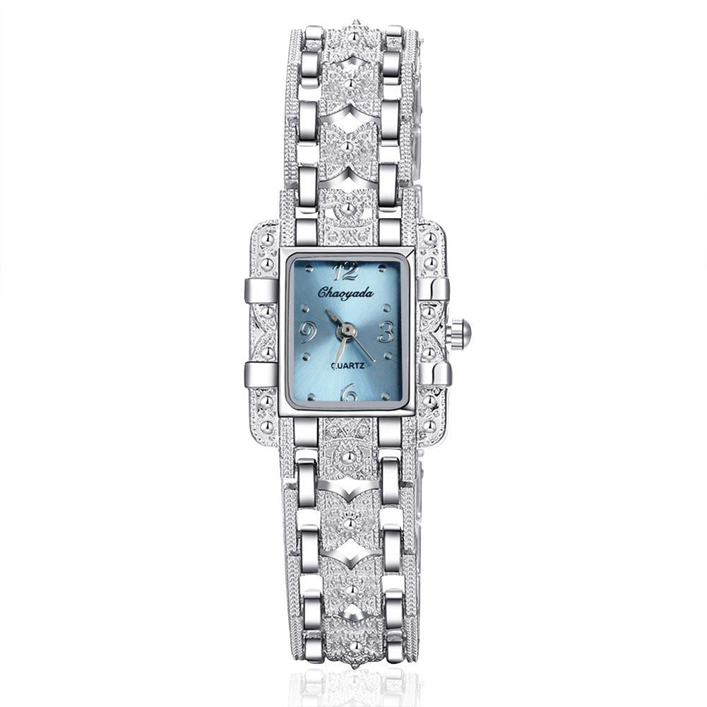 Elegant Roman Style Women's Watch With Sparkling Accents And Alloy Band