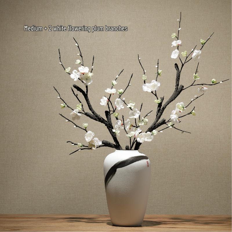Elegant Pink Plum Blossom Dried Flower Bouquet for Home Decoration