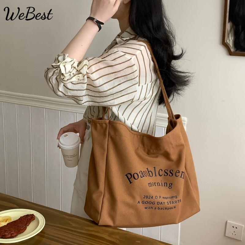 

Large Capacity Tote Bag for Women 2025 New Literary Canvas Bag 48*15*33