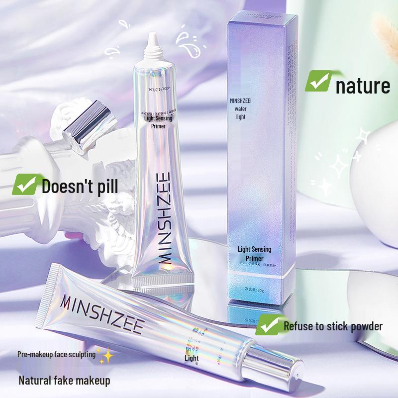 Mingxi Zhi Women's Light-Sensitive Primer: Long-Lasting, Oil-Control, Moisturizing Makeup Base; Brightens Skin Tone, Conceals Imperfections.
