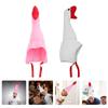 Outdoor Creative Big Goose Headgear White/Pink Soft Halloween Party Hat Unique Plush Cartoon Goose Hat Halloween Apparels