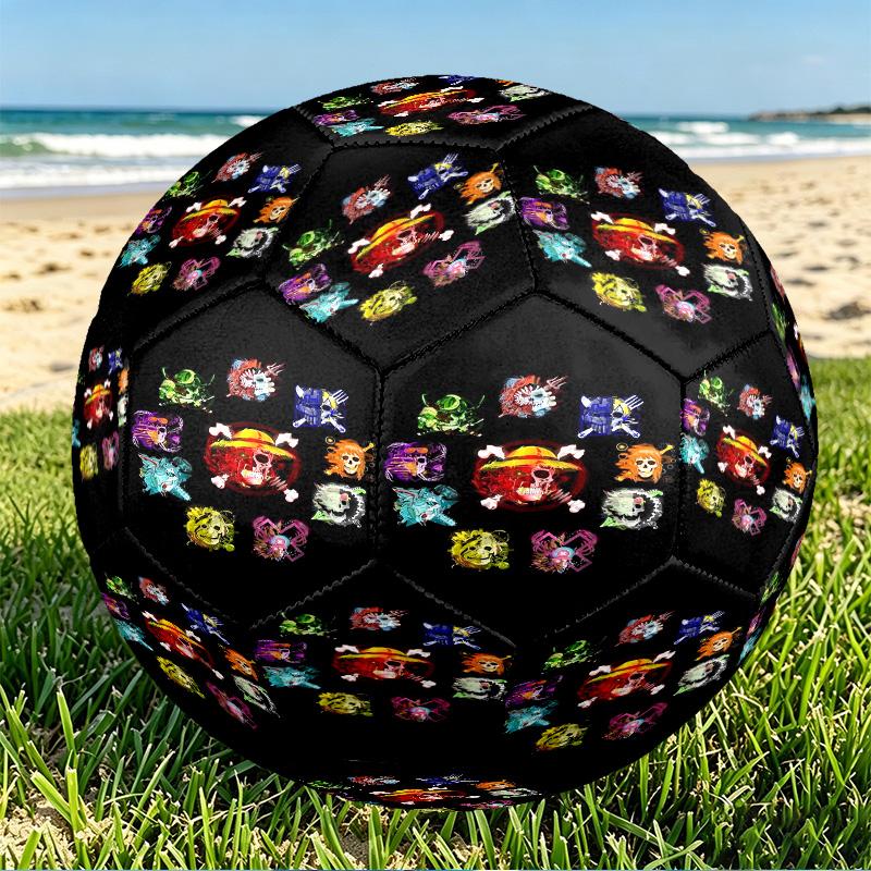 One Piece Print Size 5 Soccer Ball, PU Wear Resistant Football for Match Training and Daily Practice, Birthday Gift for Soccer Fans