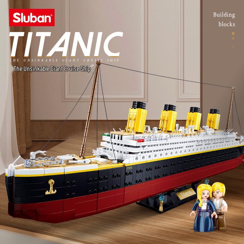 Xiao Luban Titanic Cruise Ship Model Building Blocks - Children's Educational Assembly Toy