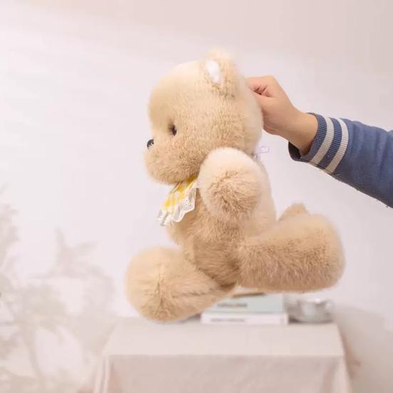 Bear Plush Doll Soft Stuffed Animal Cute Realistic Cat Sheep Elephant Huggable Companion for Kids Birthday Gift