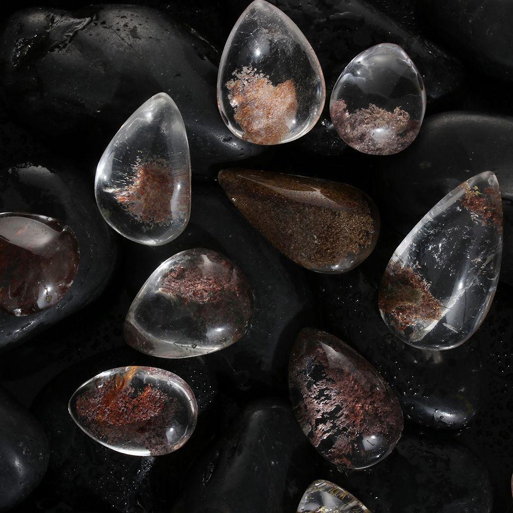 Color Women Jewelry Colorful Healing Stone Ghost Phantom Quartz Gemstone Pendant Natural Crystal