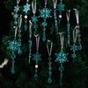 15Pcs  Acrylic Snowflake Ornaments Snowflake And Ice Crystal Hanging Decor for Christmas Tree Transparent Winter-Themed Craft Party Favor