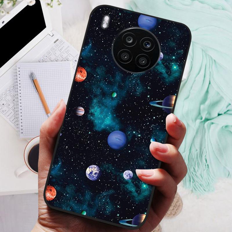 For Honor 50 Lite Case Black Cover Lion Wolf Silicone Soft Back Cases For Huawei Honor 50 Lite Pro Phone Case Protective Shell