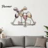 Wandmontierte Geometrische Kunst 2D Metall Weinglas Kunst, Abstrakte Eisen Hängende Moderne Skulptur Dekor, Minimalistisch für Bar Küche Esszimmer Zuhause