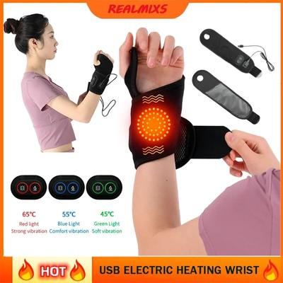 USB Elektrikli Isıtmalı Bilek Bandı Pedi Fitness Bilek Aleti Eklem Bakımı El Bilek Koruması Isıtmalı Bileklik Sağlık Rehabilitasyonu