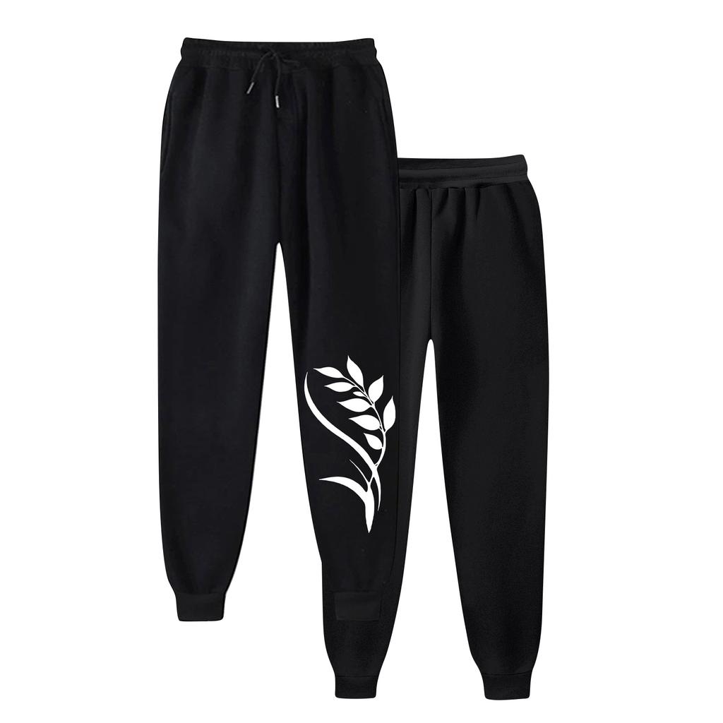 Ladies' Printed Unisex Casual Pocket Drawstring  Pants