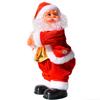 Electric Musical Reindeer Pull Cart Santa Figurine Christmas Decoration Table Decor Toy For Kids Holiday Stocking Stuffer Gift