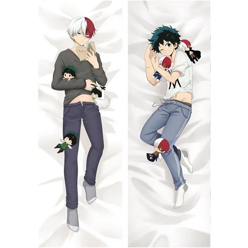 60x180cm Anime My Hero Academia Midoriya Izuku Todoroki Shoto Dakimakura Case Two-sided 3D Print Bed Hugging Body Pillow Covers