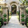 90cm Double Five-Pointed Star Topiary Artificial Plant In Pot Decorative Greenery for Indoor Outdoor Use