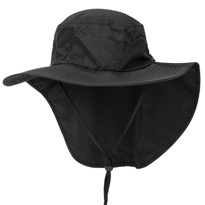 Fishing Wide Brims Sun Hat Outdoor Climbings Mesh Fisherman Hat Fishing Casual Hat Unisex Camping Hunting Bucket Hat