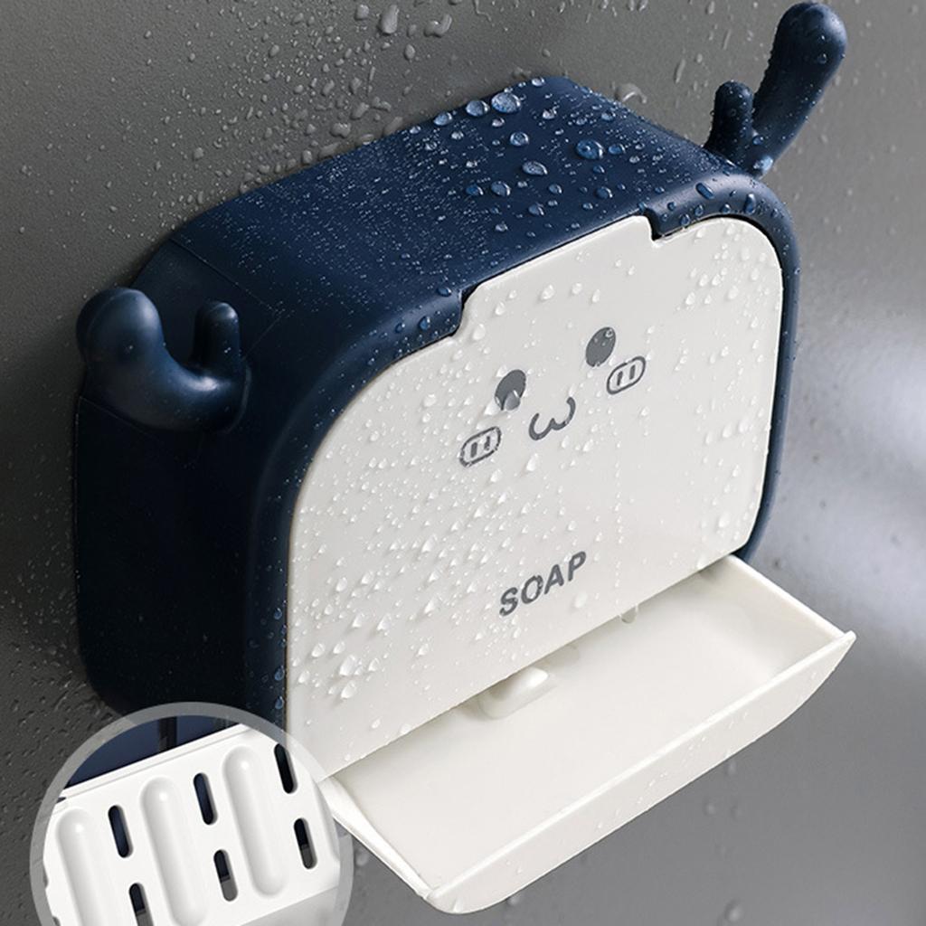 Case Soap Box Dust-proof Prevent Water Buildup With Hooks 16.5*4.5*11.6cm/ 29*4.5*11.6cm For Shower Room / Bathroom