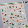 Gold Stamped White Christmas Tree Snowflake 3D Self Adhesive Nail Art Stickers Santa Claus Elk Xmas Cartoon Cute Manicure Decals