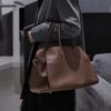 Autumn and Winter Leather Large Capacity Briefcase Large Capacity Hand-held Shoulder Tote Bag Simple and Versatile Casual Women's Bag