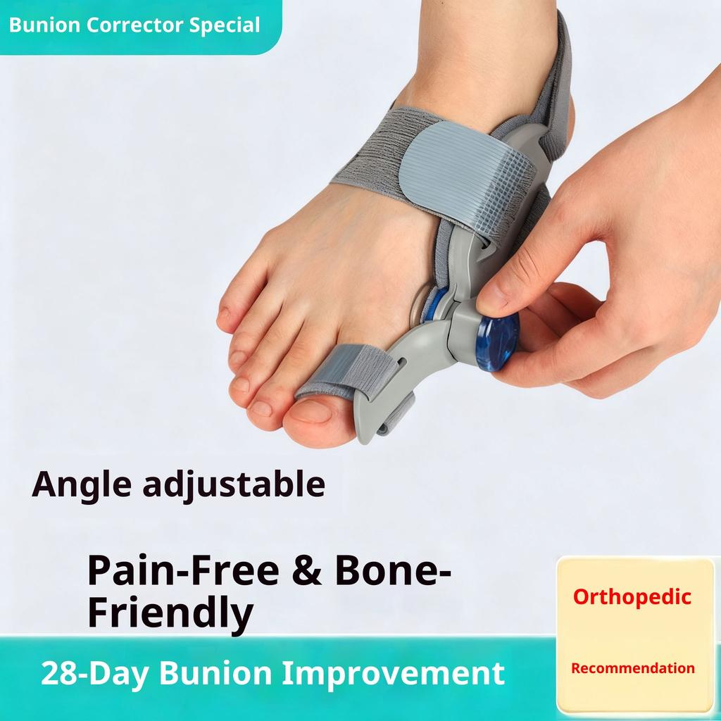 Teenspreider Bunion Corrector Gezondheidszorg Unisex Valgus Teen Correctie Pijnloze Voetbehandelingen Dikke Vinger Corrector Hoek Verstelbare Knop