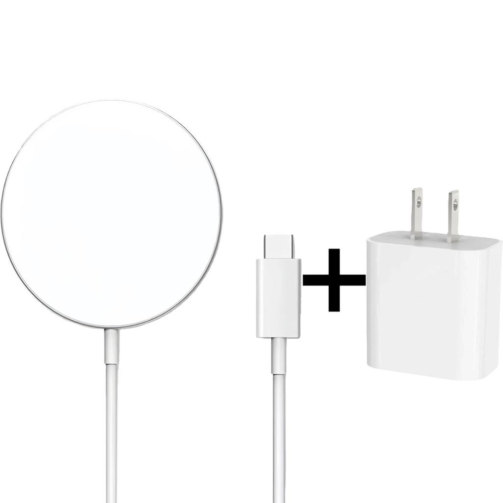 15W MagSafe Magnetic Wireless Charger, Type-C Fast Charging for Apple Phones (US/EU Standard)