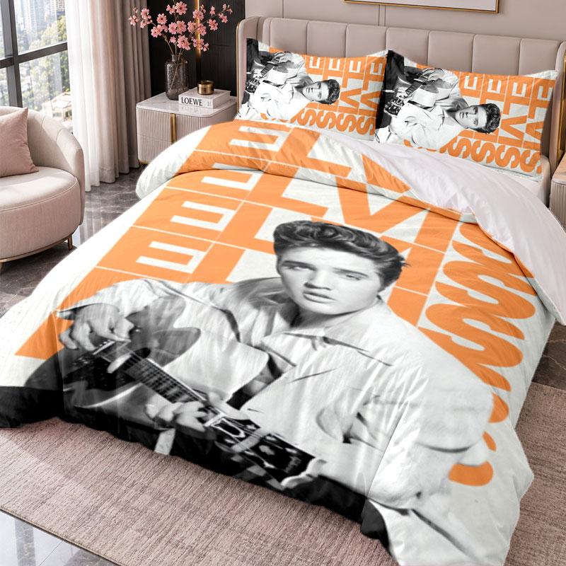 Elvis Presley 3Pcs Bedding Set Duvet Cover With Two Pillowcases For Bedroom Home Decoration