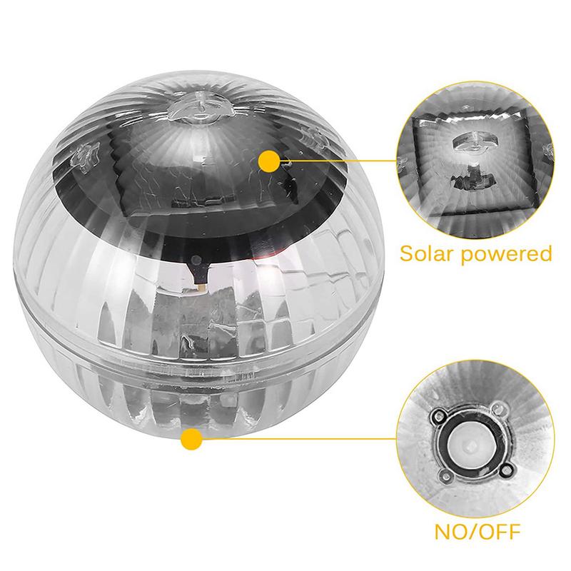 Led Solar Floating Lamp Swimming Pool Ball Solar Panel Powered Pond Drift Waterproof Glow Show Disco Color Changing light