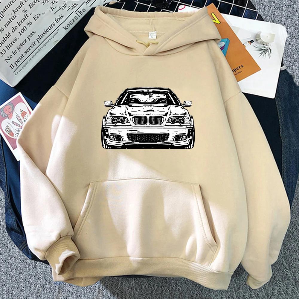Hot Winter E46 Car Hoodies Spring/Autumn Women Tops Aesthetic Clothes Fashion Men Sweatshirt Graphic Hoodie Harajuku Sudaderas
