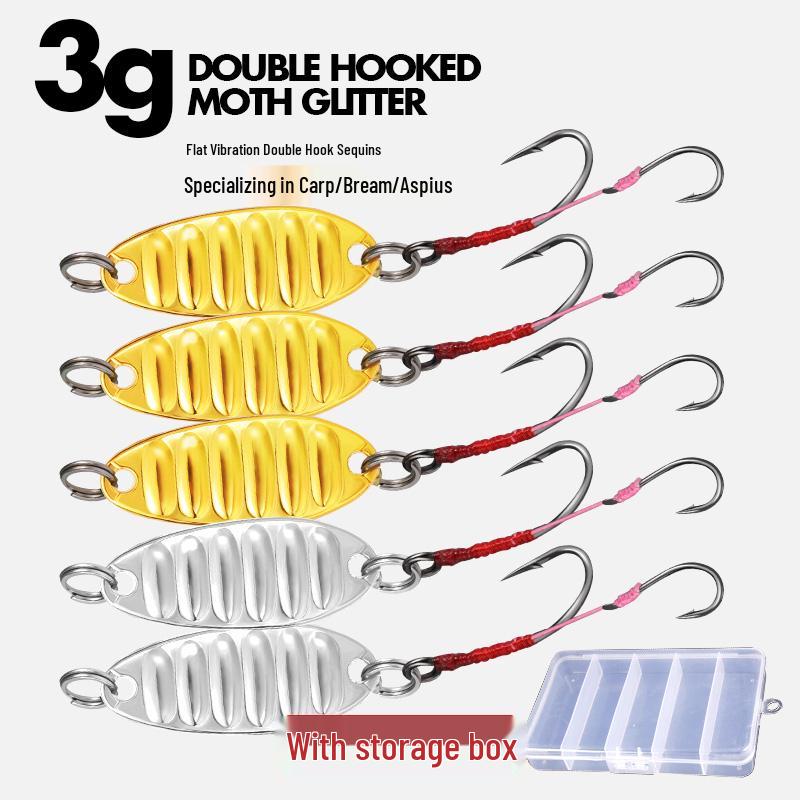 Meteorite Stone Micro Lure: Spinning Sunflower Seed Sequin Hook for Fly Fishing, Rigged for Mandarin Fish with White Stripes