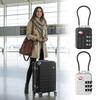Zinc Alloy 3 Digit Combination Lock TSA Wire Rope Padlock Suitcase Luggage Coded Lock for Travel