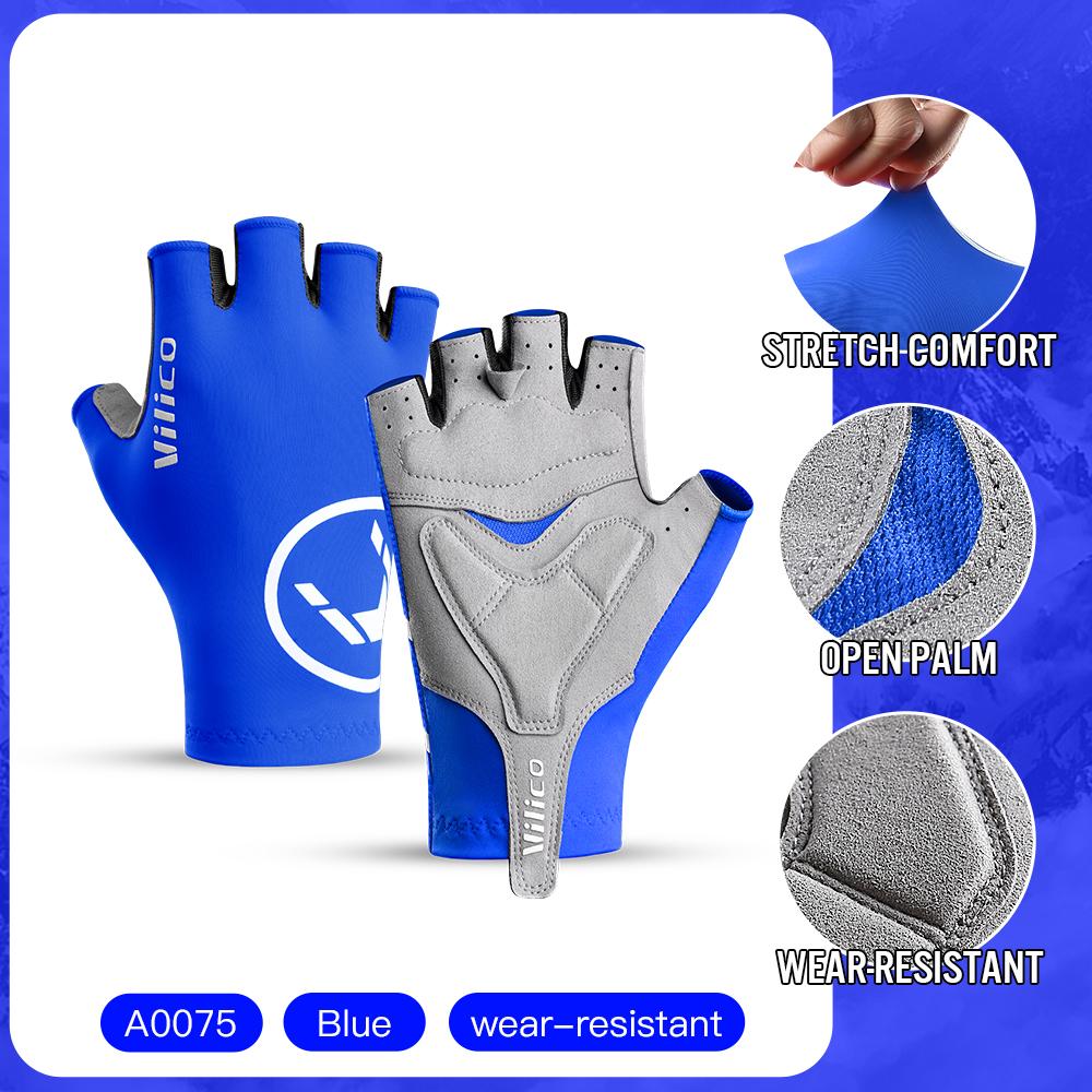 Half Finger Cycling Gloves Outdoor Men'S And Women'S Sports Non-Slip Fitness Weightlifting Bicycle Half-Finger Cycling Gloves