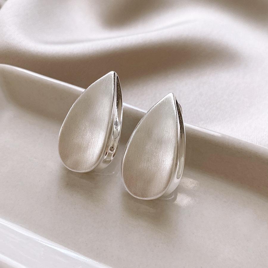 Brushed Teardrop Earrings