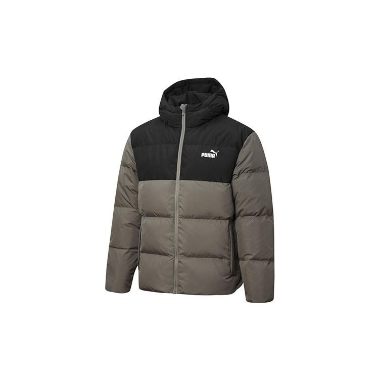 PUMA Puffer Down Jacket  Olive Green Black  Men s 530695-42 S
