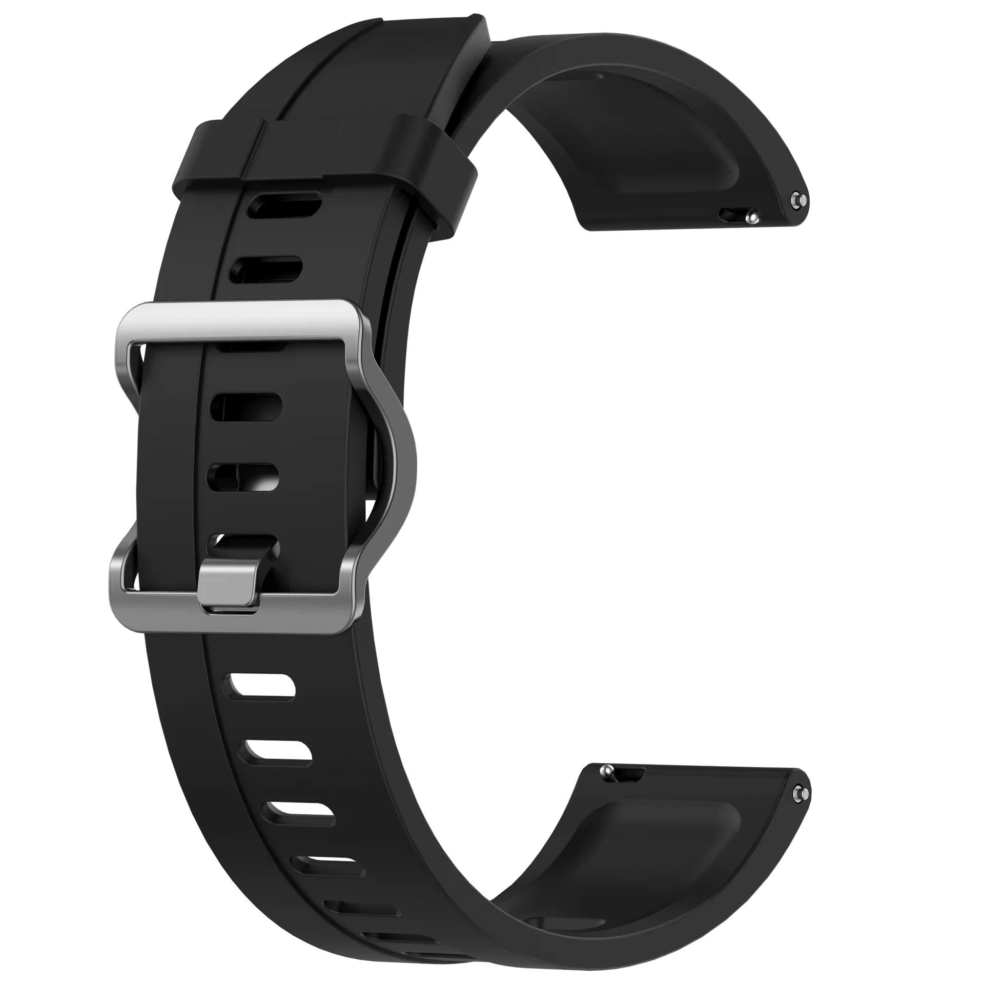 

22mm Silicone Strap For Garmin Forerunner 265 965 955 255 Music Sports Bracelet Watchband For Garmin Venu 3 2 Vivoactive 4 Belt Forerunner 265-255 чёрный