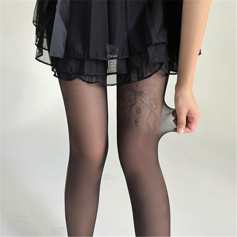 Women's Patterned Tights,High Waist Pantyhose,Vintage JK Uniform Pantyhose Control Top Stockings Pantyhose