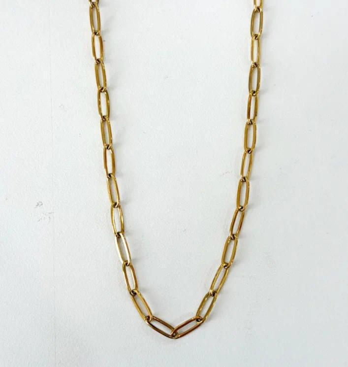 Wanshing Classic 18K Gold Plated Stainless Steel Zircon Pendant Paperclip Chain Necklaces for Women, Multiple Styles